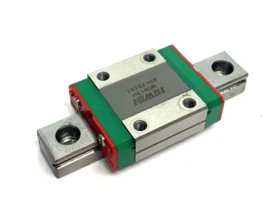 USED HIWIN LINEAR GUIDEWAY BLOCK AND RAIL, 1-BLOCK, 62MM RAIL