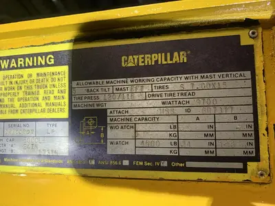 Used 1992 CAT V50E Liquid Propane Forklifts Pennsylvania US | Global Equipment International, LLC #759398