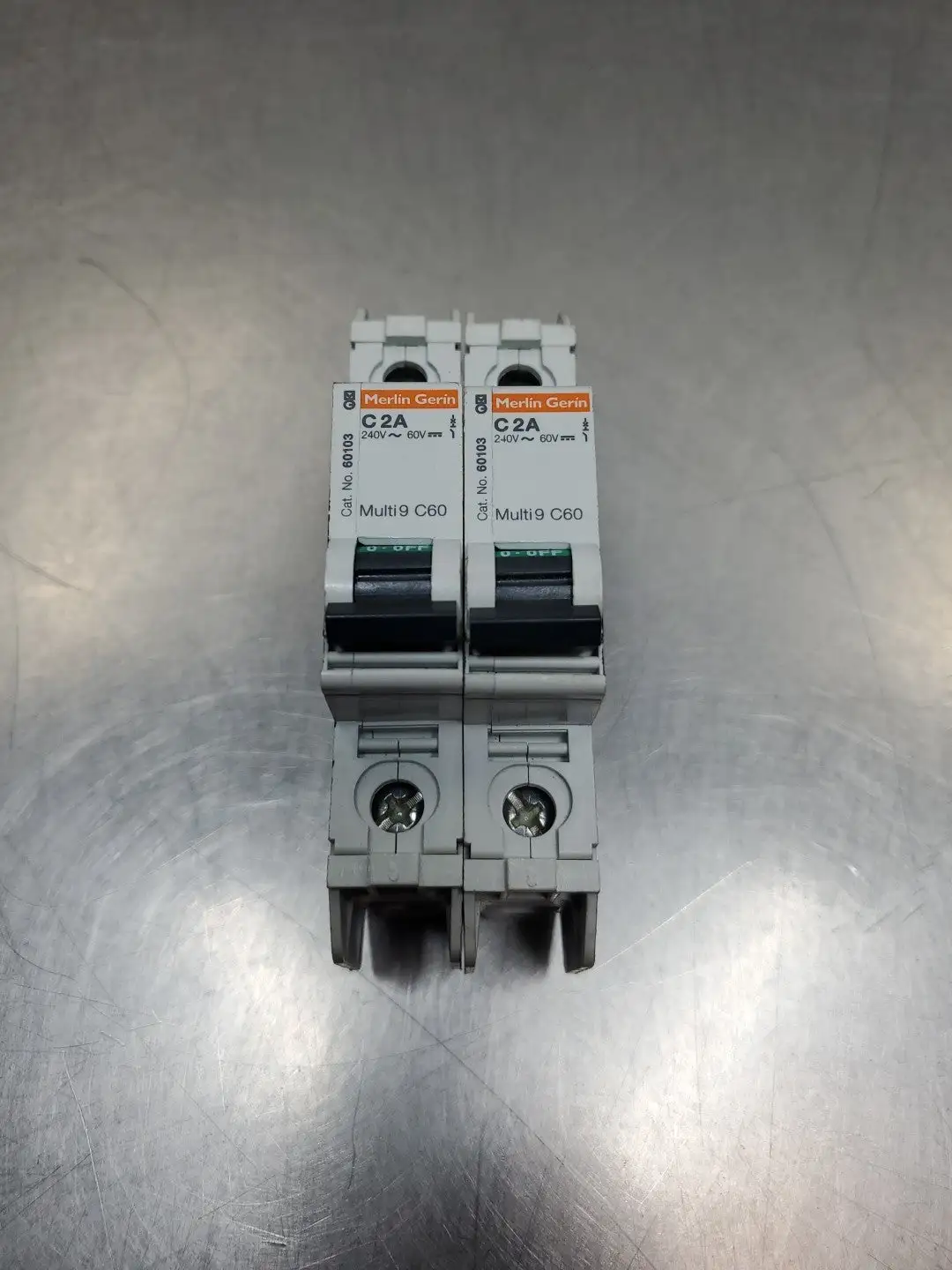 USED Merlin Gerin 60103 MULTI 9 C60 Circuit Breaker, 2A, 240VAC/60VDC