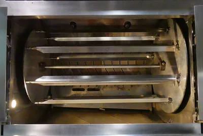 HARDT NATURAL GAS DOUBLE STACKED COMMERCIAL ROTISSERIE MODEL INFERNO 4500 (CAPACITY 80 CHICKENS)
