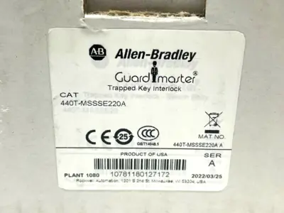 USED ALLEN BRADLEY SER. A GUARDMASTER TROJAN 5 TRAPPED KEY MECHANICAL INTERLOCK