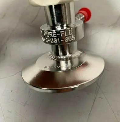 USED ITT PURE-FLO SAMPLE VALVE W/ 2" INLET & 1/4" OUTLET