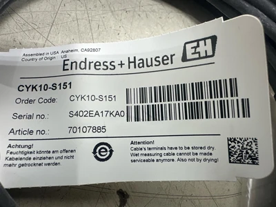 Endress+Hauser CYK10-A051 Other Test Meters & Detectors | Fram Fram LLC (9)