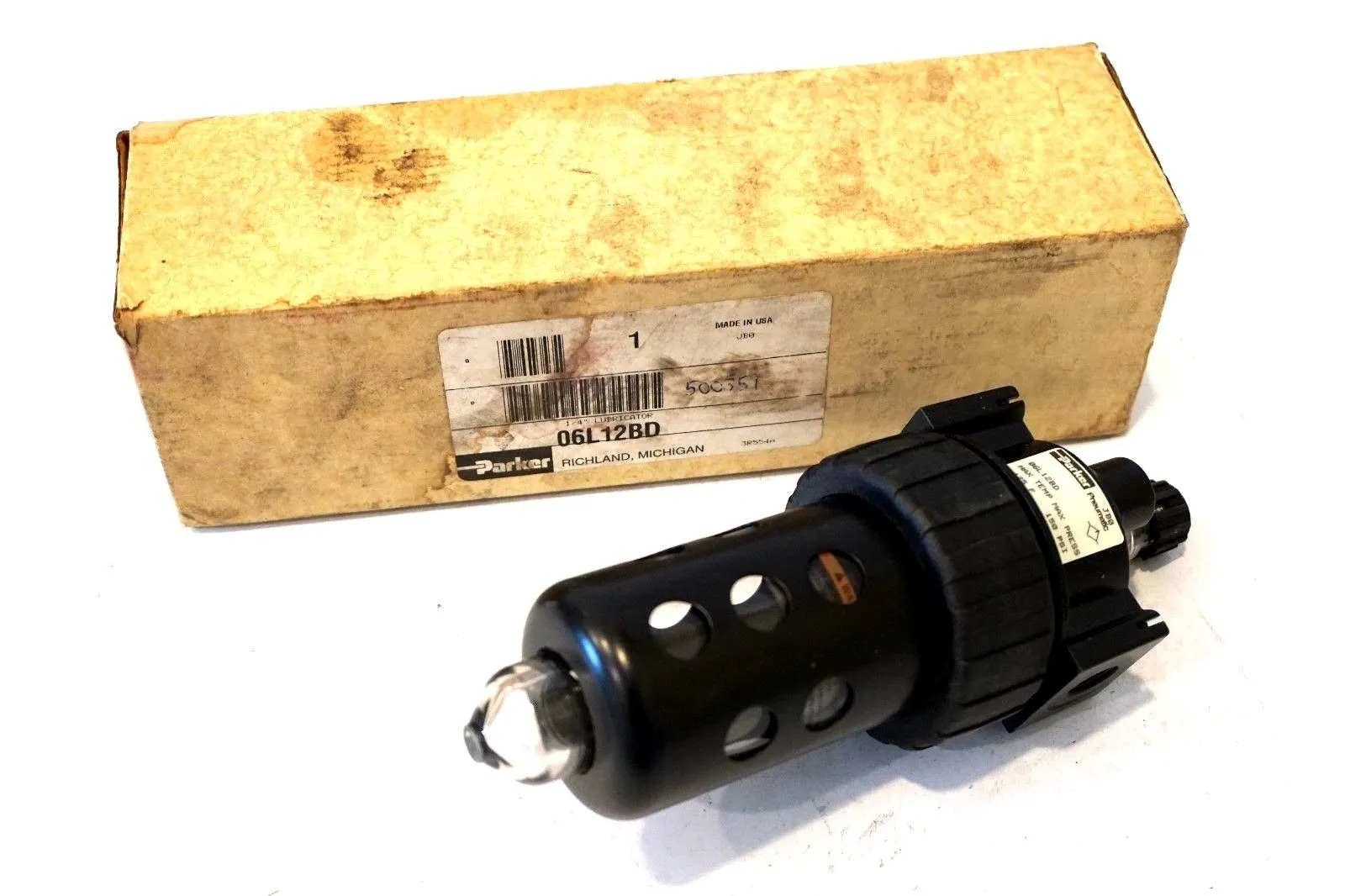 NEW PARKER 06L12BD FILTER REGULATOR 1/4" LUBRICATOR