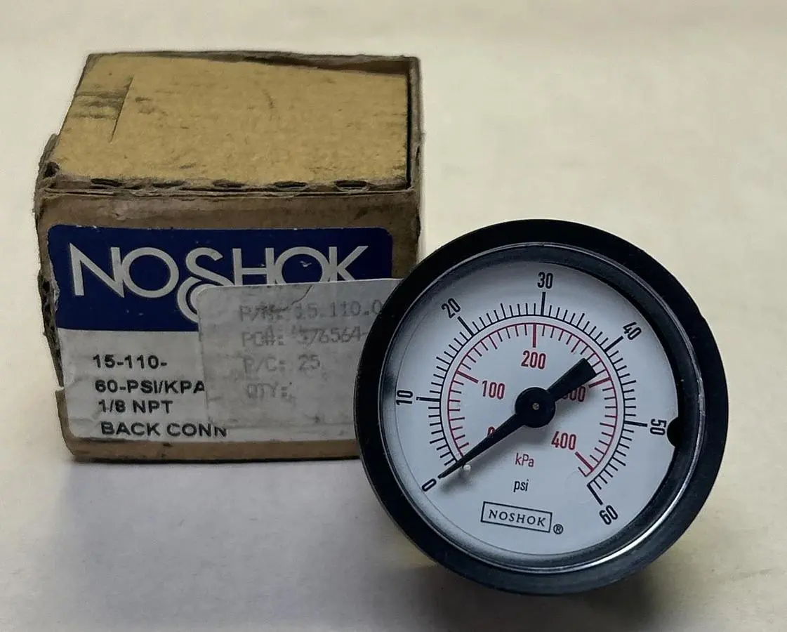 New | in-Stock NOSHOK 15-110-60 Universal Pressure Meters | Surplus Asset Holdings #1219935