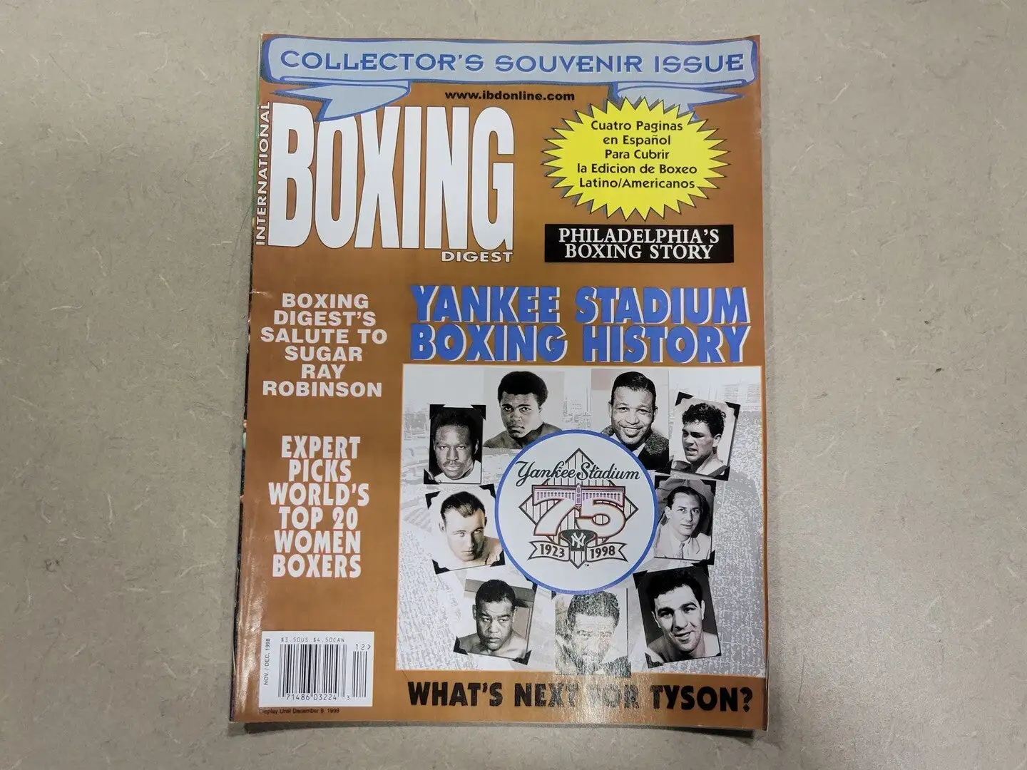 USED BOXING DIGEST NOVEMBER/ DECEMBER 1998