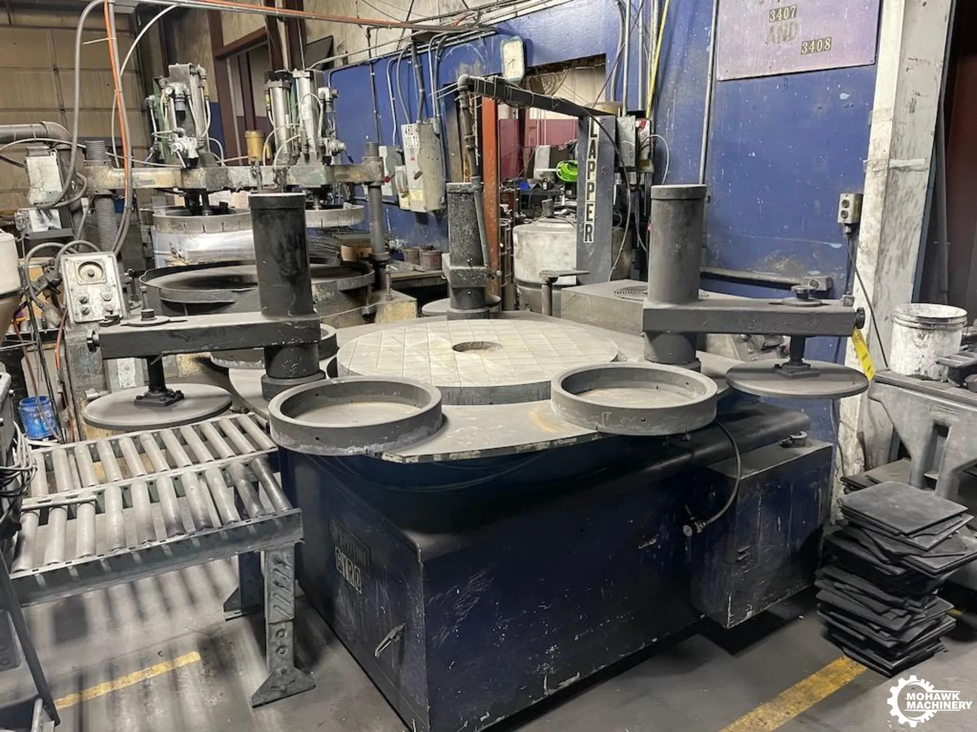 36" SPITFIRE "SP-GYR-36PN GYRO-MATIC" SINGLE-SIDE ABRASIVE LAPPER w/RETAINING RINGS