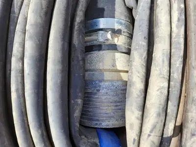 6" x 70 ft Hose Black w/ Camlock Coupling