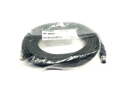 NEW KEYENCE ETHERNET CONNECTION CABLE 10M LENGTH M12 TO M12