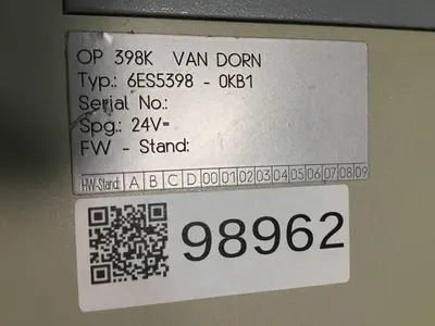 USED VAN DORN 6ES5398-0KB1