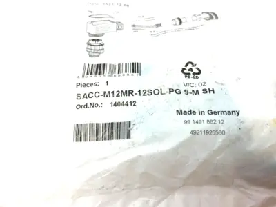NEW PHOENIX CONTACT ANGLED PLUG CONNECTOR 12-POS M12