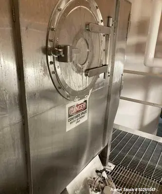 Used FMC Model EL-103 Stainless Steel Rotary Dryer – 4.5' Diameter x 20' Long Steam Heated Dryer
