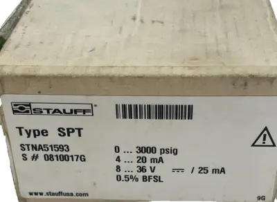 NEW STAUFF SPT STNA51593 PRESSURE TRANSMITTER
