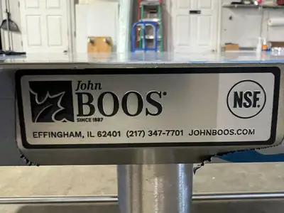 New | in-Stock John Boos New John Boos 96"x36" Stainless Steel Table with 3 Drawers Food Prep Tables Illinois US | Falcon Restaurant Supply #1375045