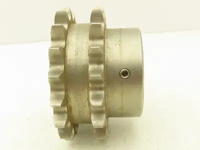Martin DS12B18SS Stainless Double Roller Chain Sprocket 18-Tooth 3/4"P 30mm Bore