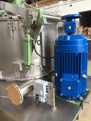 Ellerwerk 736 U-A perforate basket centrifuge, Hastelloy.