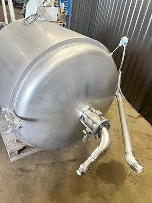 Used 300 Gallon Jacketed Tank, 316 Stainless Steel, With 85 HP Disperser