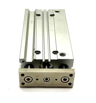 Used SMC COMPACT SLIDE BEARING GUIDE CYLINDER 20MM BORE 100MM STROKE Pneumatic Cylinders | Maverick Industrial Sales #1101305