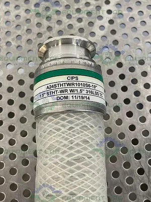 USED SANI-TECH STHT-WR-1500 19" SILICONE HOSE W/ 1 1/2" SANITARY FITTING