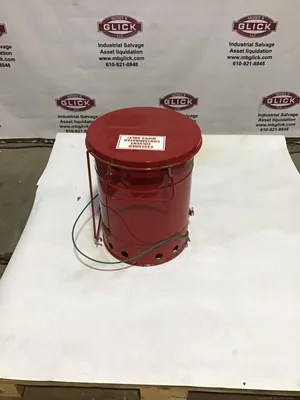 Justrite 9100 Foot Operated Oily Waste Can With Self-Closing Cover 6 gal Capacity
