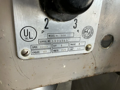 USED HOBART H-600 60QT. COMMERCIAL STAND MIXER
