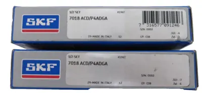 NEW SKF 7018A CD/P4ADGA SUPER PRECISION BEARING SET 7018ACDP4ADGA