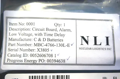 NLI MCB-4766-130L-E ALARM BOARD MCB-4766 MCB4766130LE