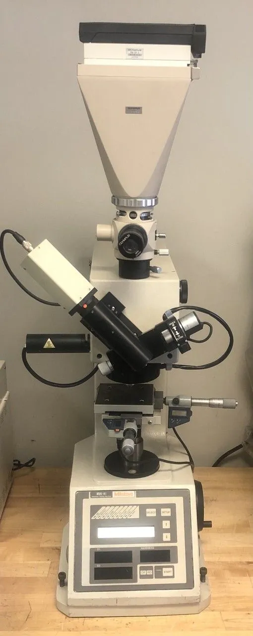 Mitutoyo MVK-H100 Hardness Testing Machine w/ Olympus PM-CP-3