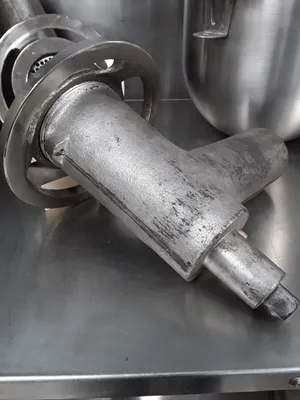 Complete Rebuilt #22 Meat Grinder Head Assembly-Incl Headstock, Knife-Plate-Ring