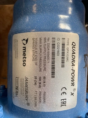 Neles Jamesbury 1"-150  V-Ball Valve with Pneumatic Actuator , Unused