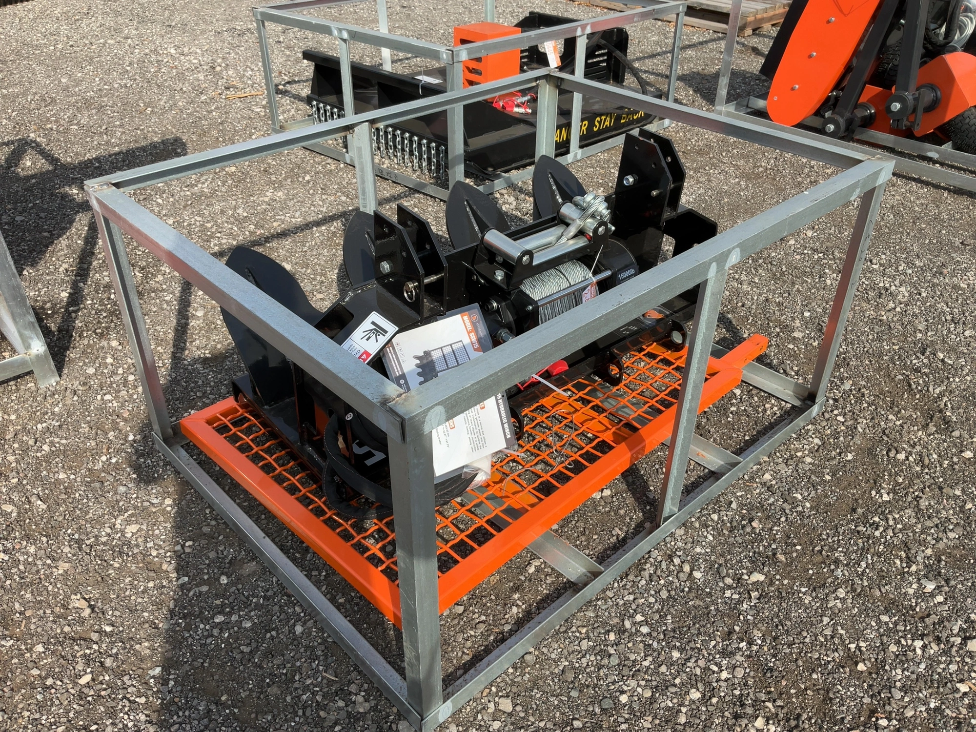 Used WOLVERINE SSW15 HYDRAULIC WINCH SKID STEER ATTACHMENT Misc Construction Attachements Michigan US | Miedema Asset Management Group #1768771
