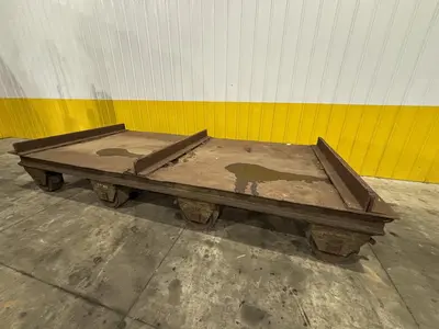 40,000 LBS (20 TON) x 14' x 6' PORTABLE DIE TRANSFER CART, RUBBER TIRE: STOCK #23620