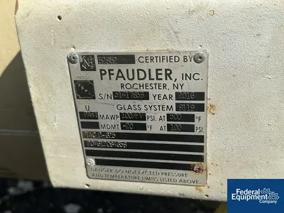 USED Pfaudler 20" x 267" Pfaudler Glass Lined Column, 100#