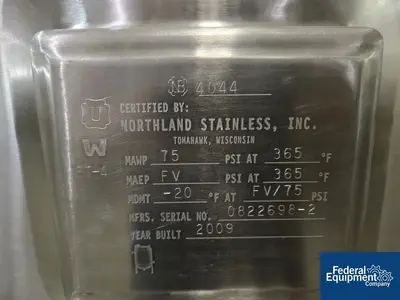 USED Northland 100 Gal Northland Stainless Receiver, S/S, 75#