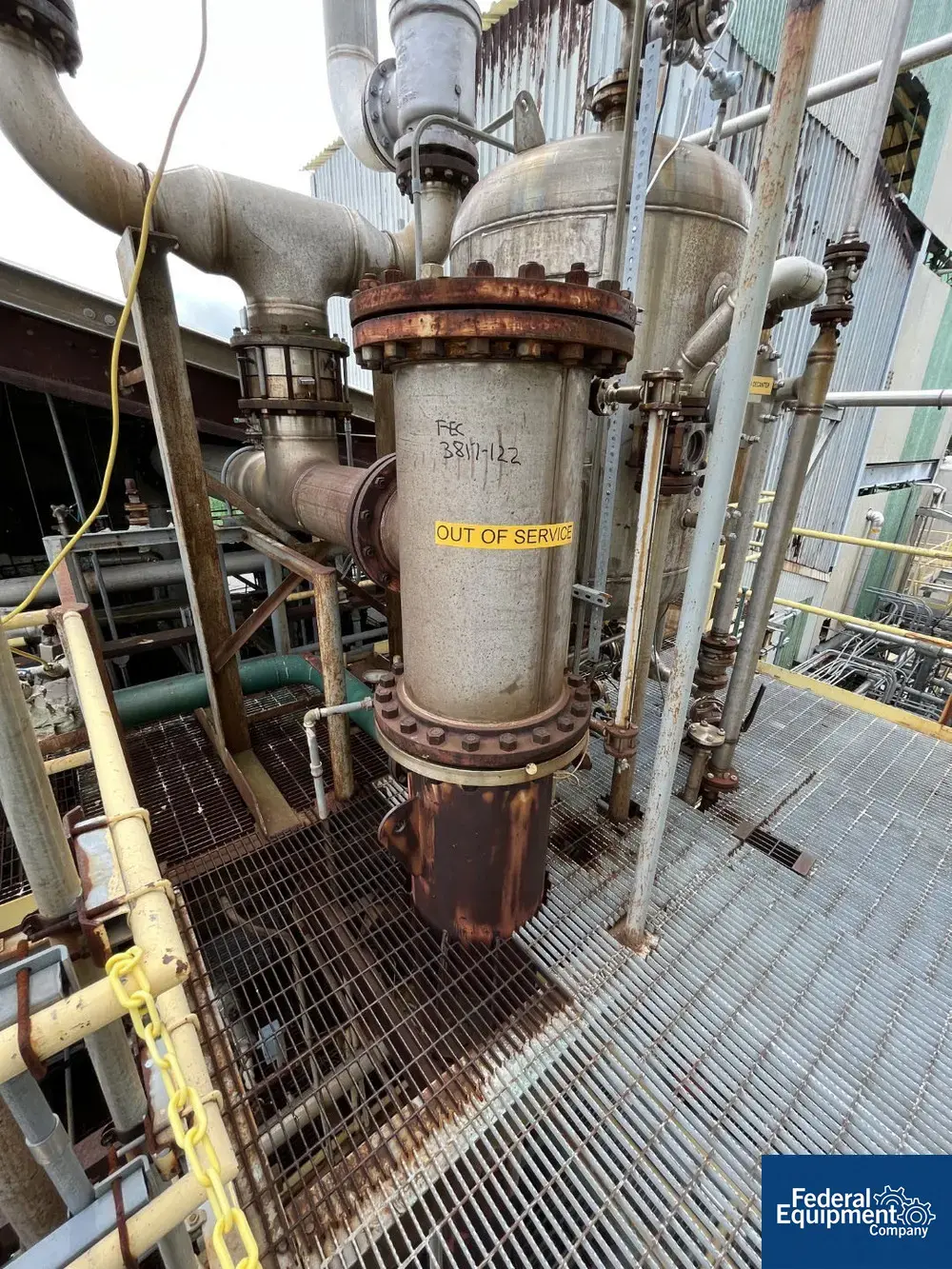 USED GMW, Inc. 1,024 Sq Ft GMW Heat Exchanger, 316L S/S, 100/100#