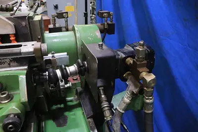 GLEBAR MODEL TF-9DHD  "MADE IN USA" CENTERLESS GRINDER
 PROGRAMMABLE BY TOUCHSCREEN CONTROL,
    AUTO INFEED & THRUFEED
