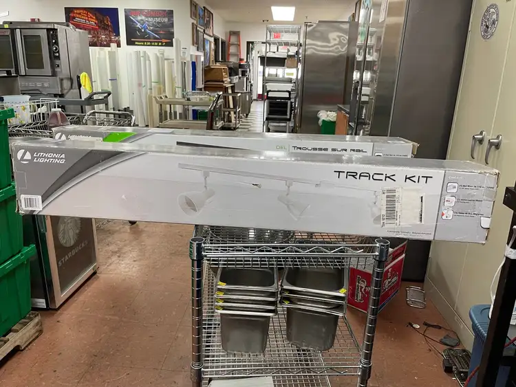 New | in-Stock Lithonia New Lithonia Lighting Series Track Kit 44" 3-Light Matte White LED Linear Track Lighting Kit Lighting Illinois US | Falcon Restaurant Supply #1376075