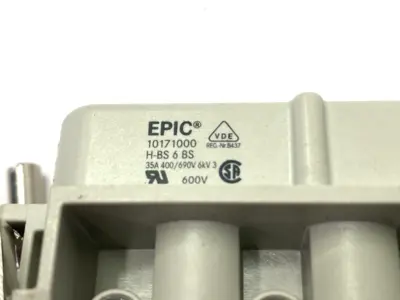 Used Epic Rectangular Insert w/ Screw Connection Socket 10171000 LOT OF 2 Electrical Fittings Michigan US | Maverick Industrial Sales #1414243
