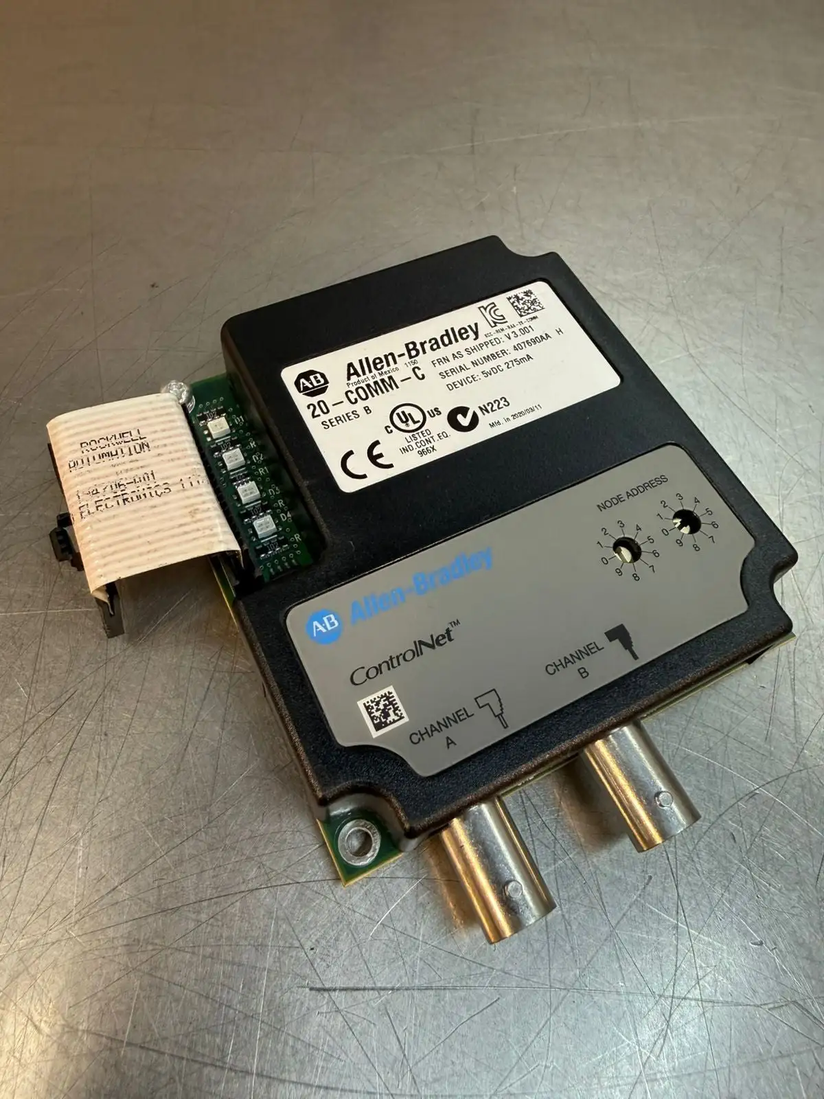 Allen Bradley 20-COMM-C /B ControlNet Adapter (9.3.4)