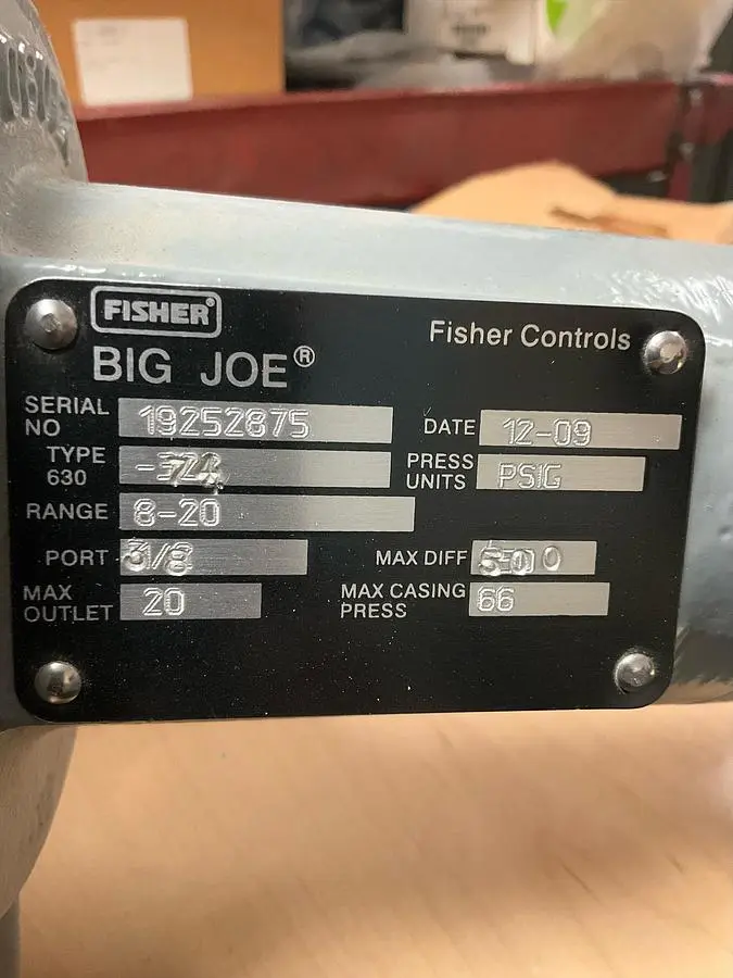 Fisher 630-15 Big Joe Regulator 3/8in