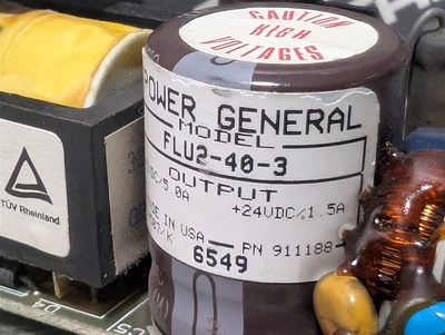 Power General FLU2-40-3 Power Supply Module +5VDC/5.0A +24VDC/1.5A Used