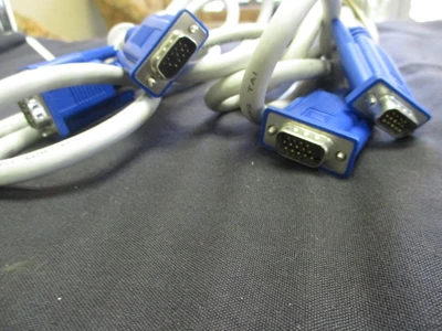 Used E89980-A/E81280-D 14-pin Male to 14-pin Male Computer Cables (qty 2)