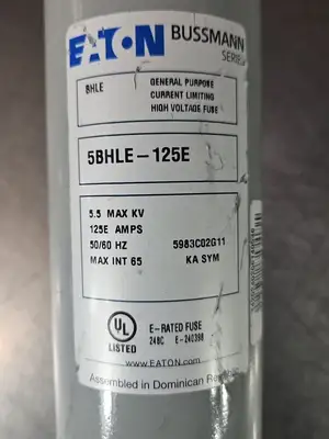 Eaton 5BHLE-125E General Purpose Current Limiting High Voltage Fuse (BIN735)