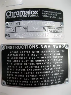 USED Chromalox Precision Heat and Control NWHSSMT-3305E2