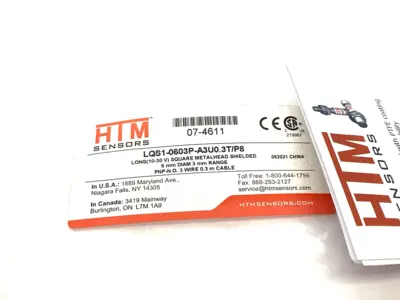New | in-Stock HTM Sensors Square Metalhead Shielded Proximity Sensor 3mm Range 07-4611 Proximity Sensors Michigan US | Maverick Industrial Sales #1398129