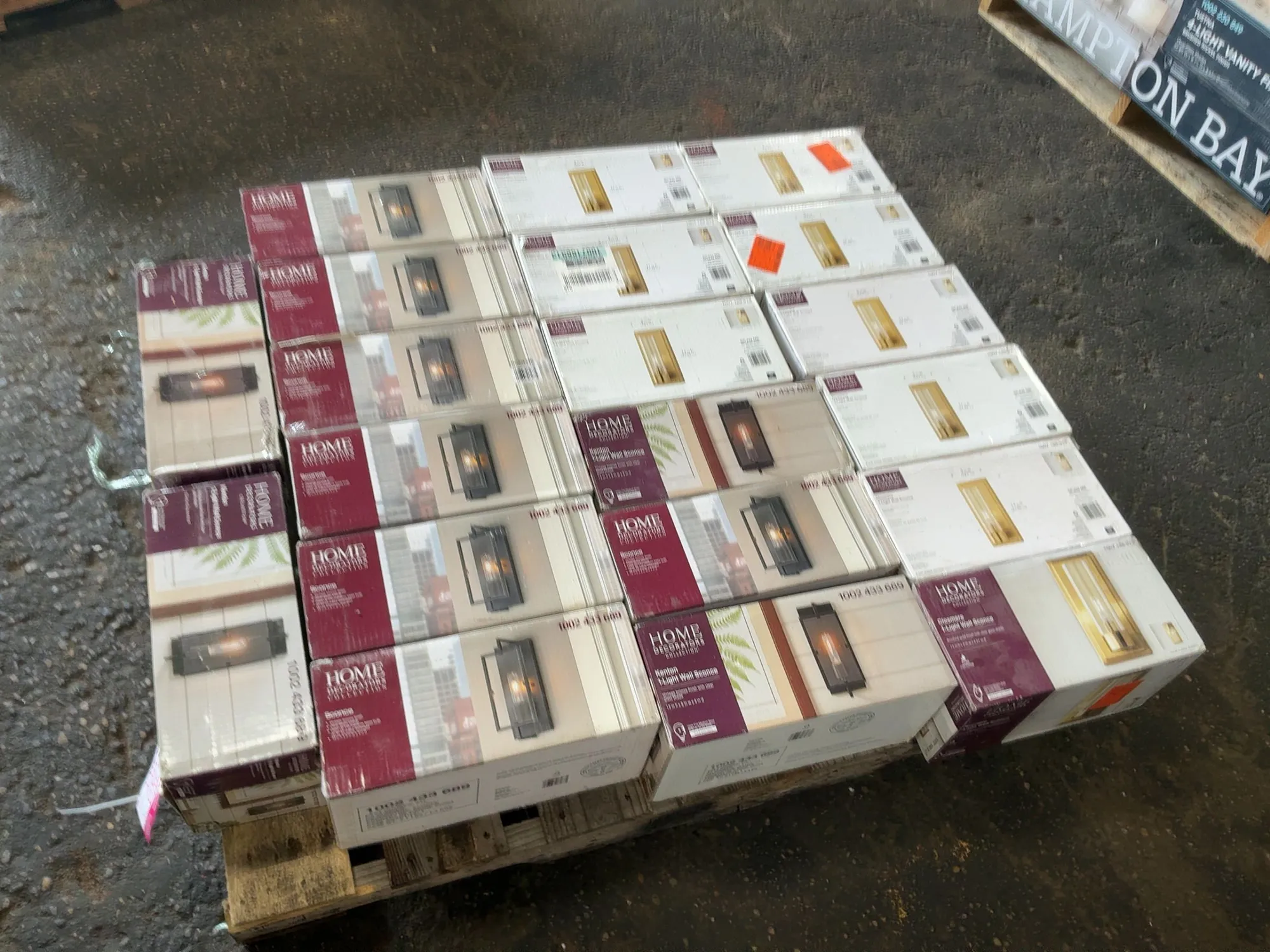 Lot of (11) Home Decorators Collection Kenton 1-Light Wall Sconces, Vintage Bronze Finish with Clear...
