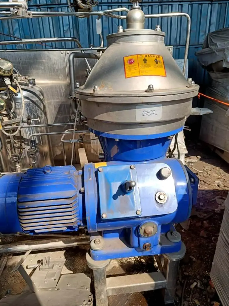 Alfa-Laval BTPX 205 SGD-34 CDP-50 clarifier centrifuge skid, 316L SS.