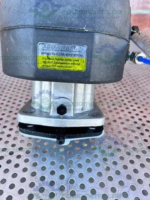 USED ITT PURE-FLO A216 DIAPHRAGM STAINLESS STEEL VALVE 2" W/ ASCO VALVE POSITIONER