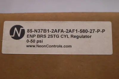 Neon Controls 85 Series 85-N37B1-2AFA-2AFA-2AF1-580-27-P-P CYL REGULATOR #3723CC