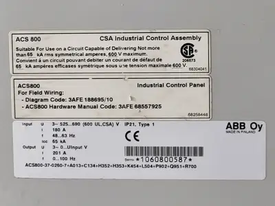 USED ABB ACS800-37-0260-7